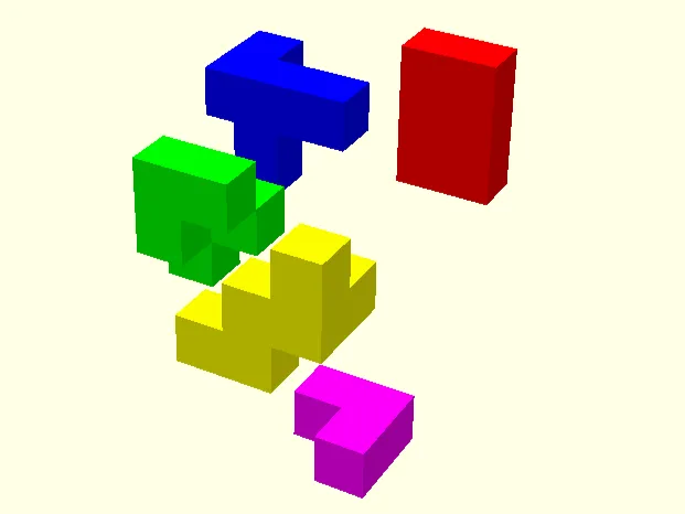 Parametric Cube Puzzle Generator – 2 to 8 Pieces