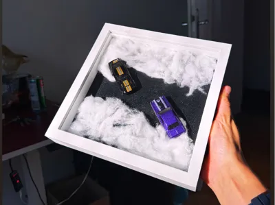 Hot wheels Burnout Road Display Frame 