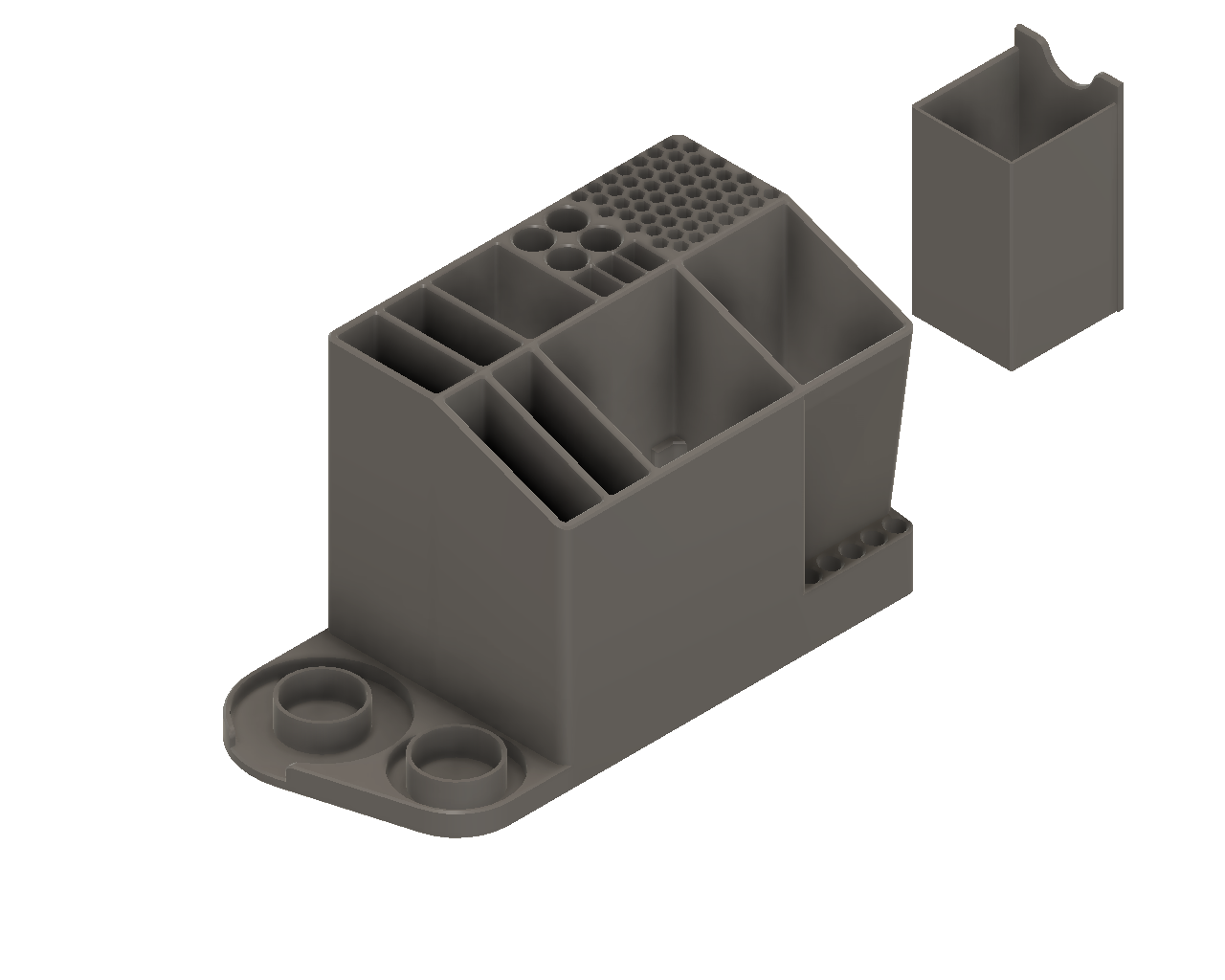 Miniatura 3 do modelo 3D 3D打印工具收纳盒，桌面整理器，电磨笔收纳