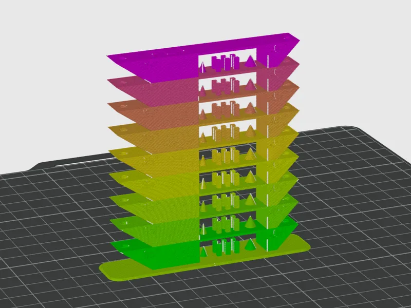 Bambu PLA Temperature Tower (190 - 230 °C)