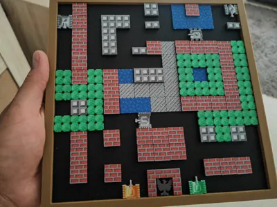 3D Frame Wall Art – Battle City (Tanks 1990)