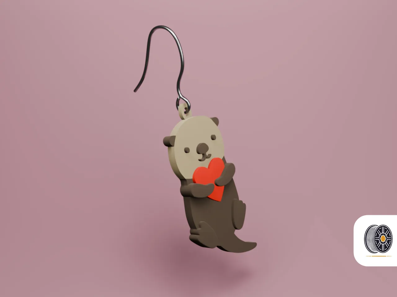 Otterly In Love | A valentine's day earring gift view 2