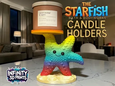 THE STARFISH- BBW TRI WICK CANDLE HOLDER