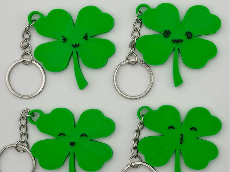 Kawaii Shamrock Keychains