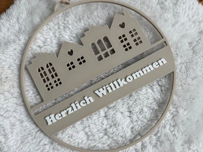 Türkranz / Loop / Wandbild / Herzlich Willkommen