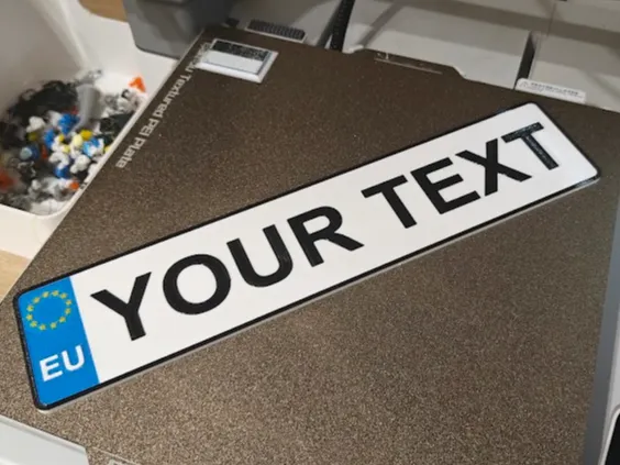 Registration plate License plate 1:2 CUSTOMIZABLE