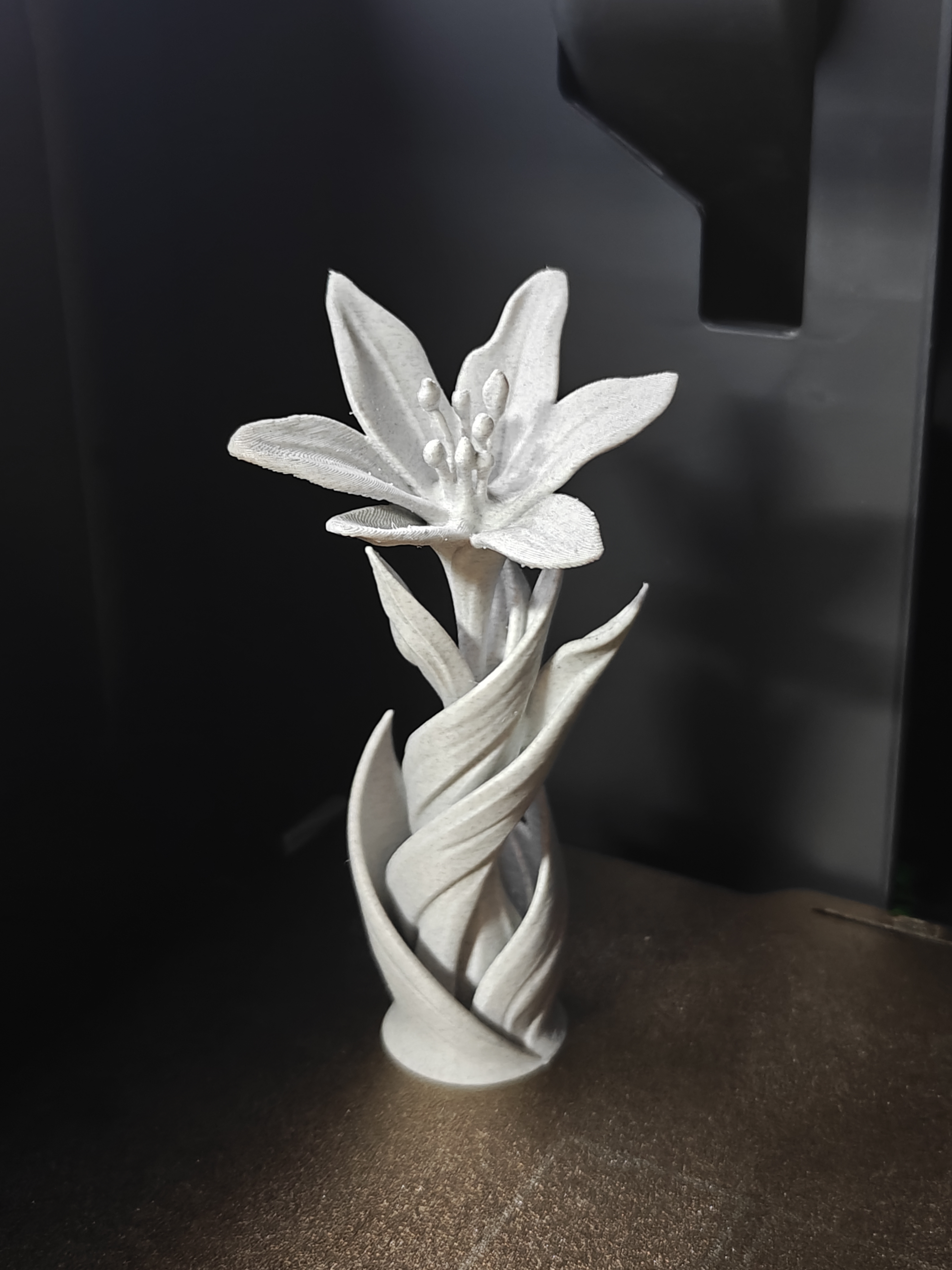 Miniatura 3 do modelo 3D Twisted Lily Sculpture - Elegant Spiral Flower
