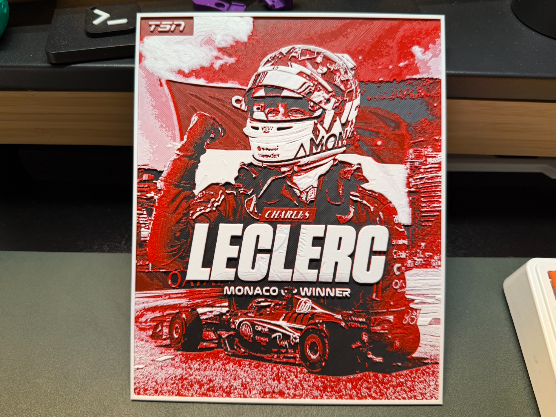 Charles Leclerc Monaco Win - Ferrari F1 HueForge