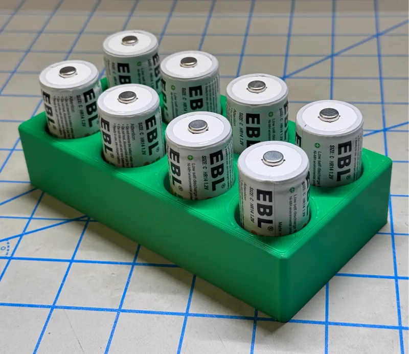 8x vertical C battery tray