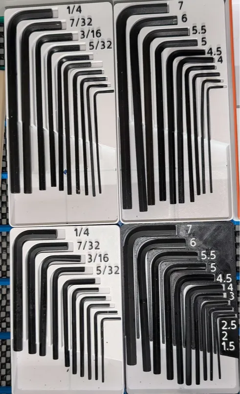 Allen Wrench SAE Long Organizer Gridfinity