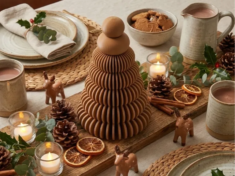 Minimalist Waffle Christmas Tree - Cozy Decor