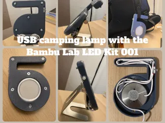 USB camping lamp with the BambuLab LED Kit 001