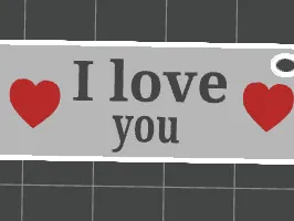 Keychain I love you