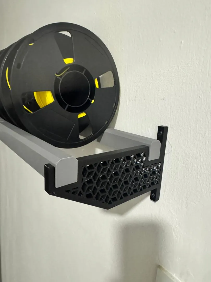 Fully 3D Printed Modular Wall Filament Spool Rack - Free 3D Print Model ...