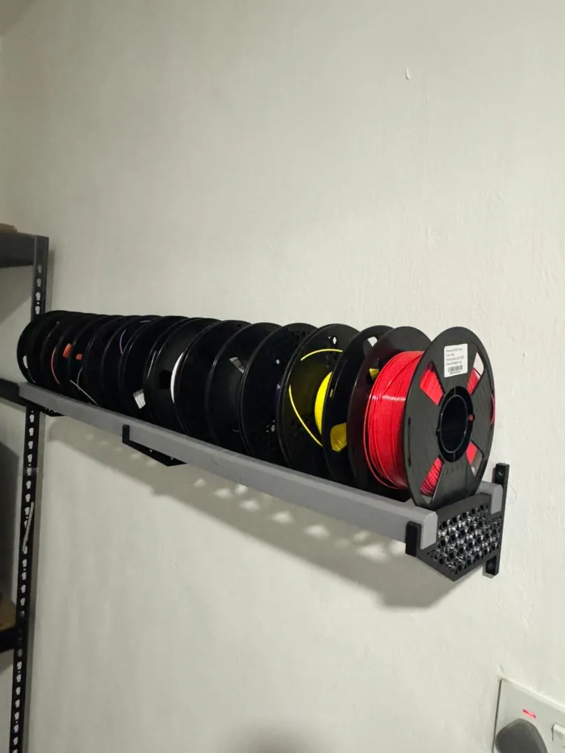 Fully 3D Printed Modular Wall Filament Spool Rack - Free 3D Print Model ...