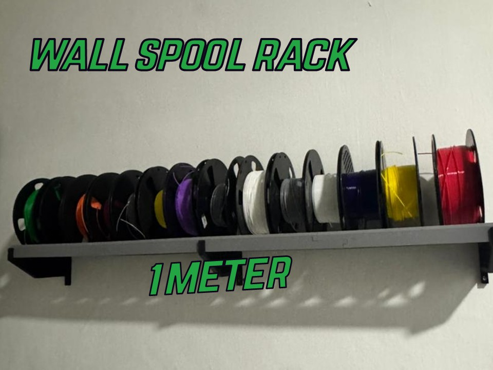 Fully 3D Printed Modular Wall Filament Spool Rack