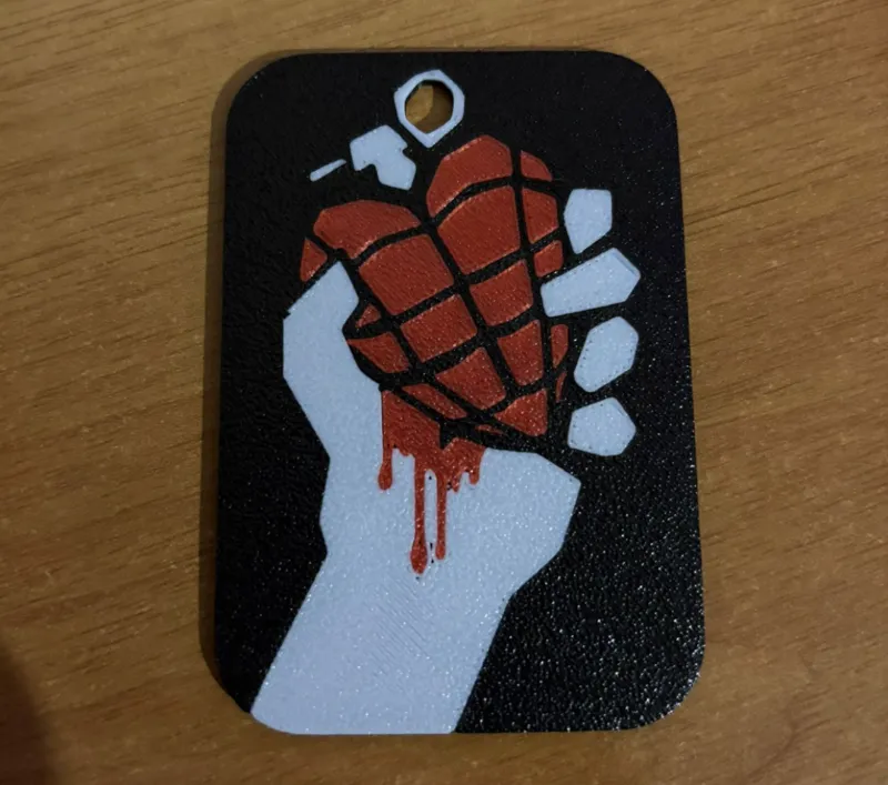 Green Day American idiot keychain