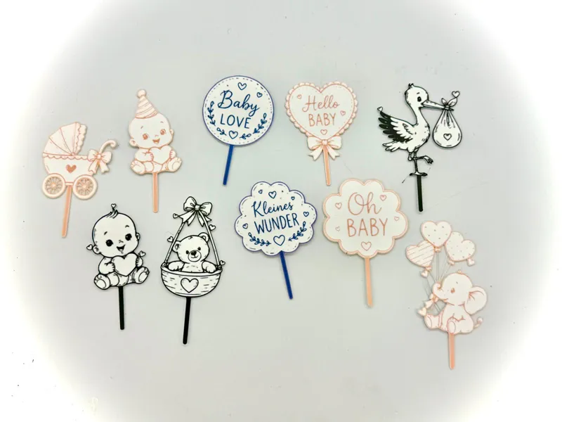 Baby Shower Cake Topper Set