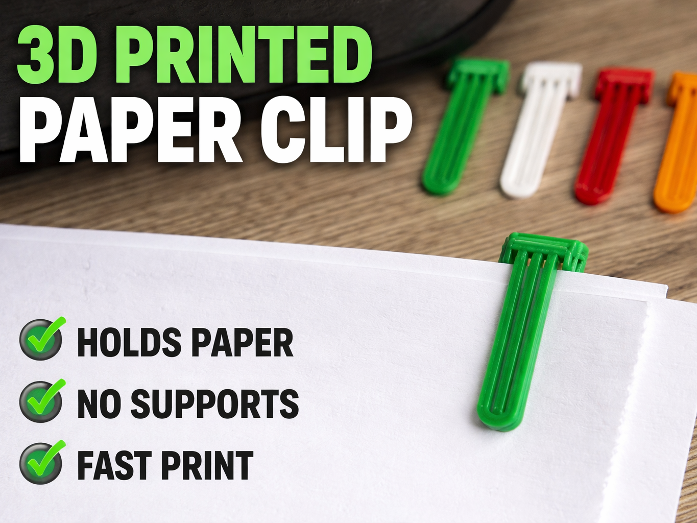 Paper Clip – Fast Test Print | Strong Grip 