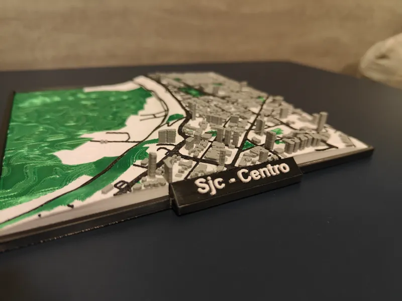 Mapa 3d do Centro de São José dos Campos