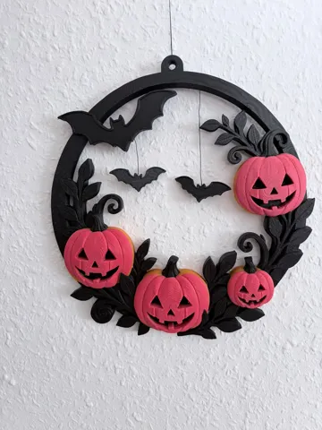 Adorno temático: Spooky Pumpkin Mandala Wreath — vista de referencia 3