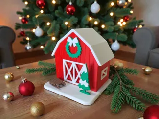 Christmas Barn LED / Tea Lamp (NO AMS)