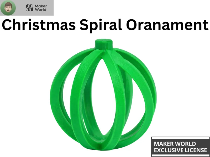 Custom Christmas Spiral Ornament
