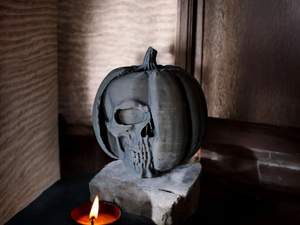 Halloween Skull Pumpkin by VirtuPrinto MakerWorld: Download Free 3D Models
