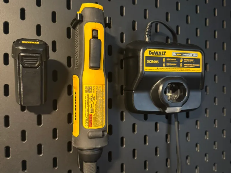 DeWalt DCB095 8v Max Battery Charger Skadis Mount