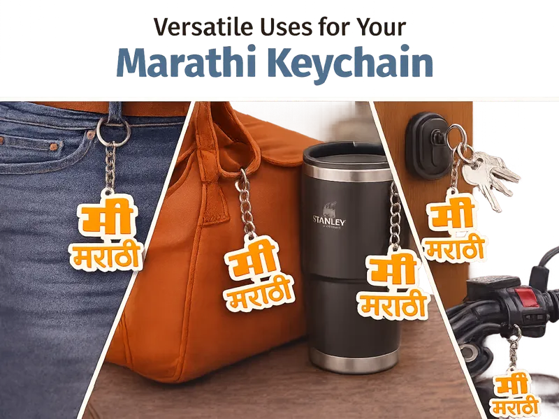 मी मराठी – Customisable Marathi Keychain