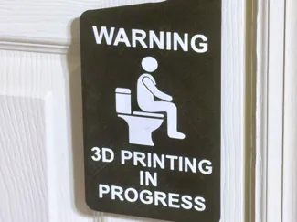 Warning - 3D Printing In Progress - Door Hanger