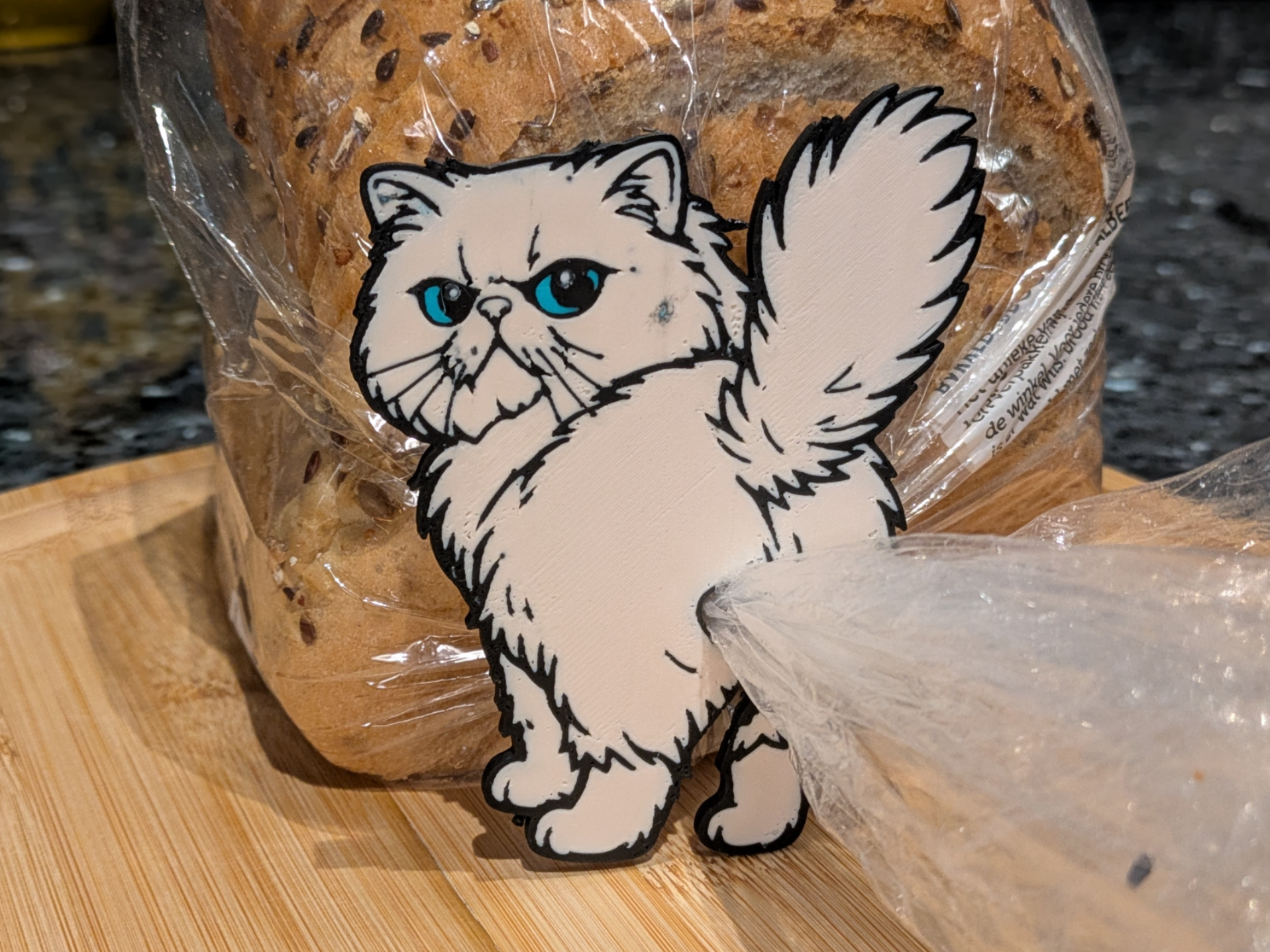 Persian Cat Bread Bag Clip