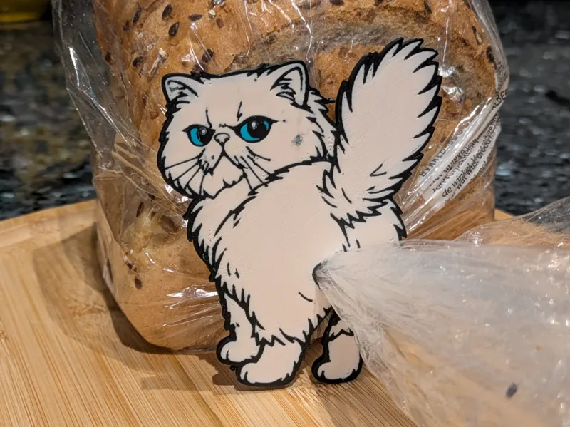 Persian Cat Bread Bag Clip
