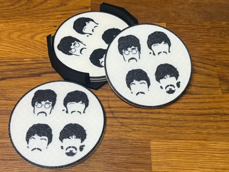 Beatles Silhouette coasters