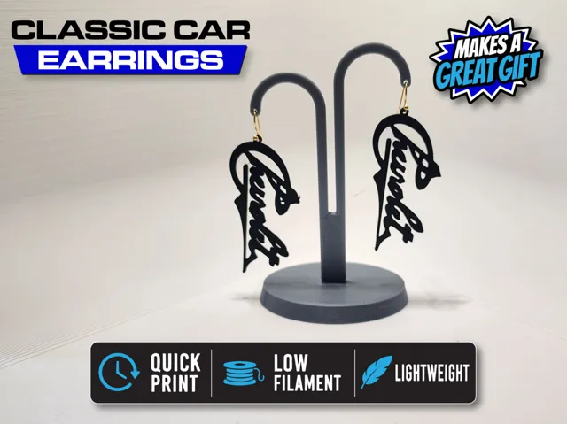 Chevrolet Script Drop Earrings