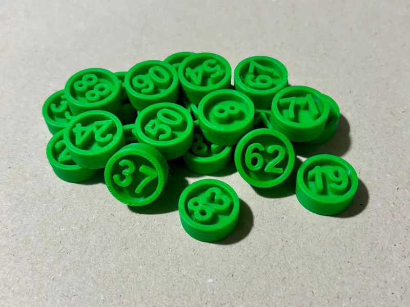 Universal Bingo Tokens / Tombola Tiles
