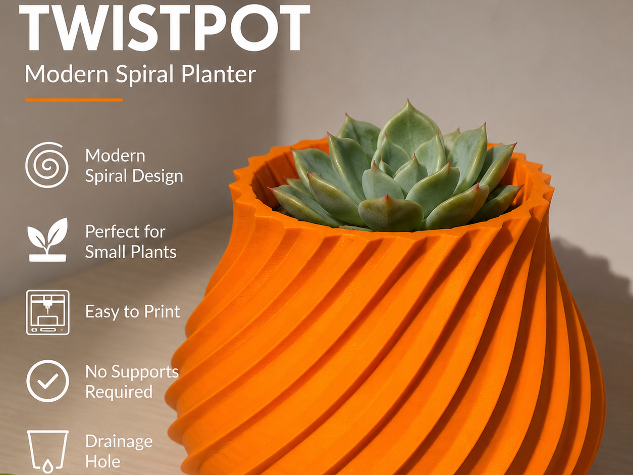 TwistPot – Modern Spiral Planter
