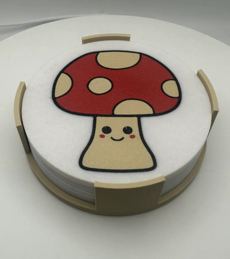 Mushroom Face Coaster