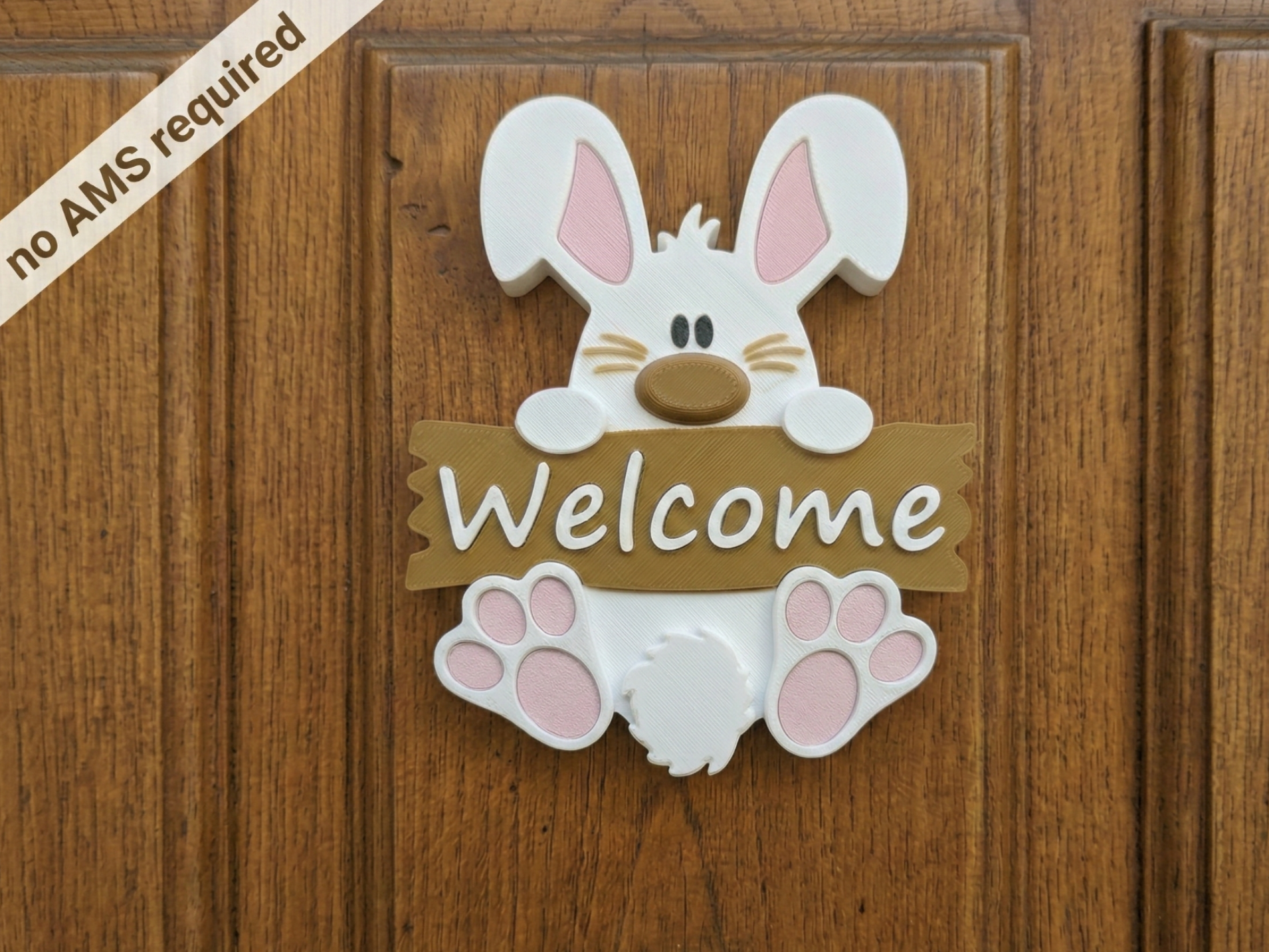 Easter Bunny Welcome Sign - AMS & Non-AMS Versions