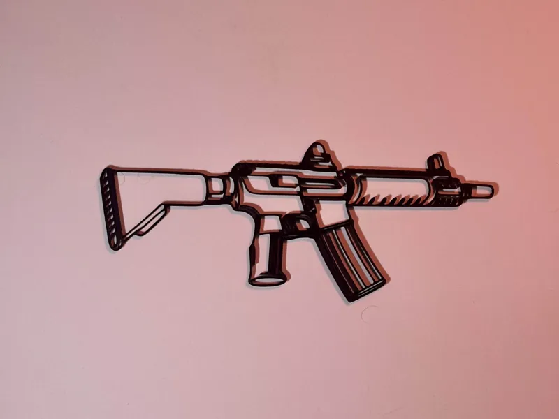 Art mural Line Art LR-300 Assault Rifle Rust