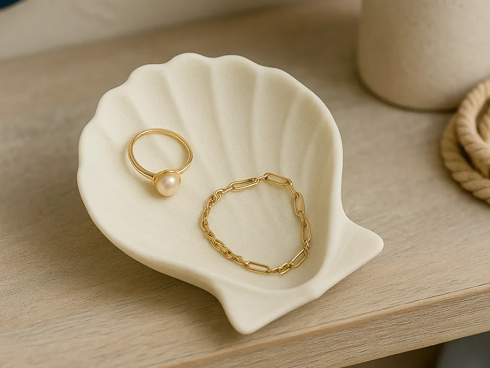 Coastal Shell Jewelry Tray Dish for Rings Bracelet - Free 3D Print ...