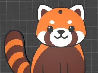 Cute Red Panda Keychain