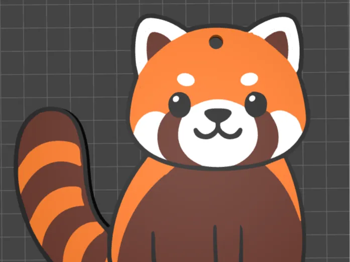 Cute Red Panda Keychain