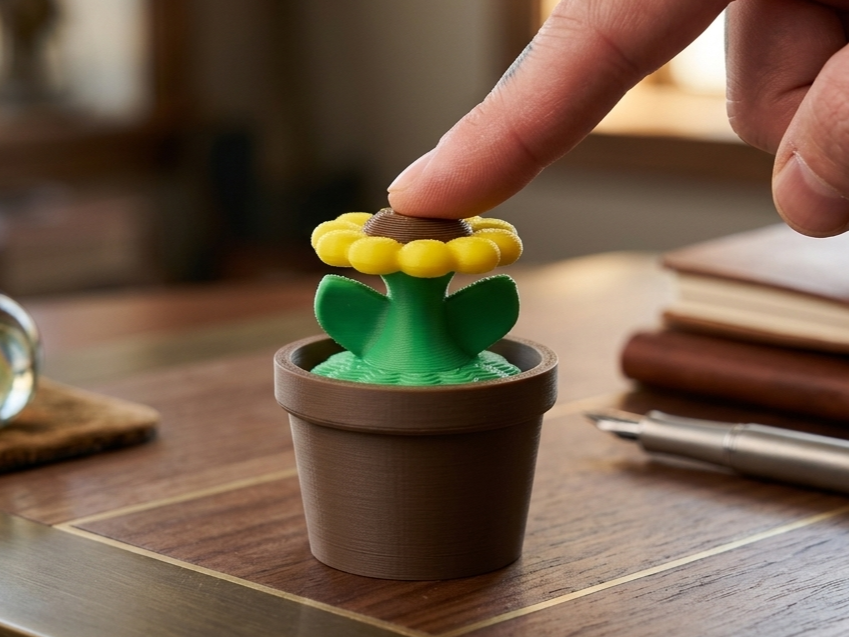 Sunflower Clicker Toy - Cute Flower Fidget