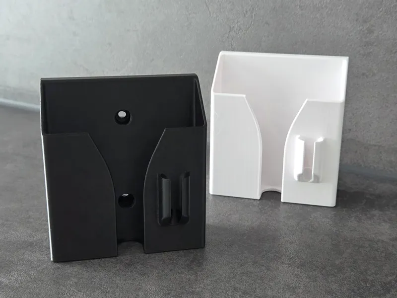 Wall-Mounted Phone Holder Integrated Cable pocket