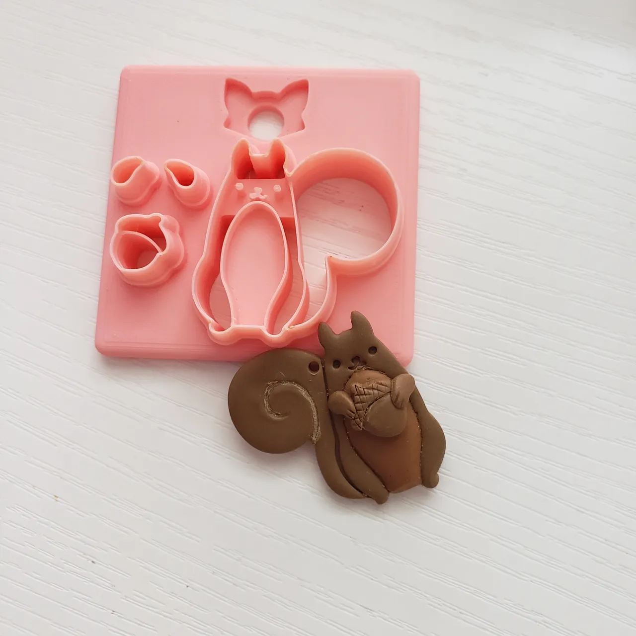 Squirrel Rodent Polymer Clay Earring Cutter view 4