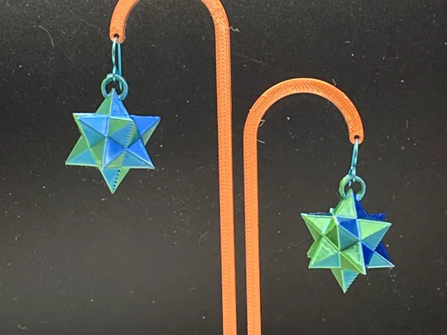 Stellated dodecahedron earrings