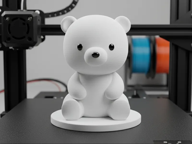 Cute Minimal Bear Figurine – Easy 3D Print 