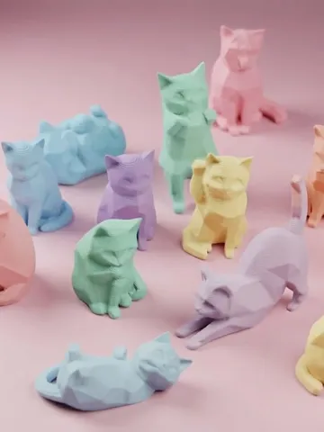 Soporte: Mini low poly cat kitty army, <2g each, No support — vista de referencia 2