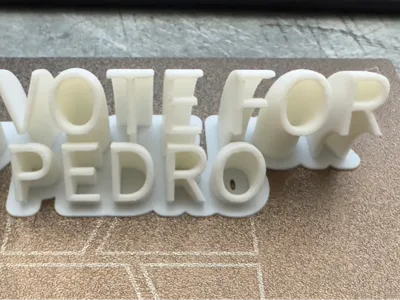 Vote for Pedro desk sign